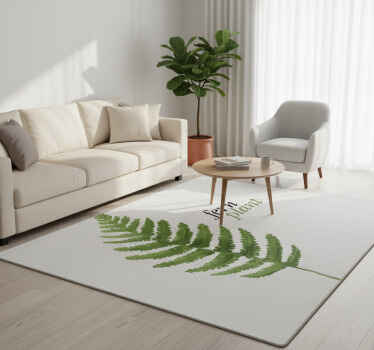 Vinyl teppich spruch fern pflanze minimalistischer stil - TenStickers
