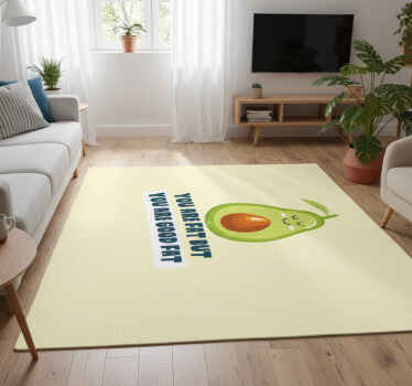 Vinyl teppich spruch lustiges zitat mit avocado - TenStickers