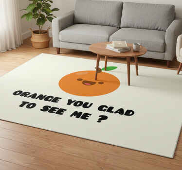 Vinyl teppich spruch lustiger spruch in orange - TenStickers