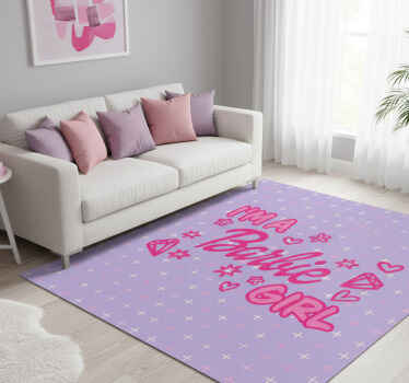 Vinyl teppich spruch ich bin ein barbie mädchen zitat - TenStickers