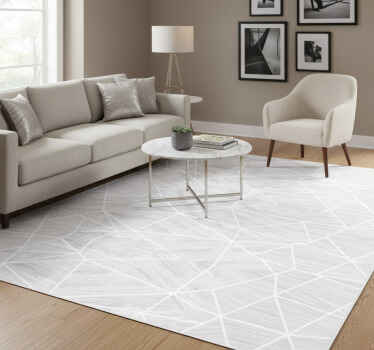 Vinyl teppich textur in weiß-silbernem holzdesign - TenStickers