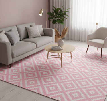 Vinyl teppich textur mit pinken quadratischen mustern - TenStickers