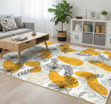 Vinyl teppich textur mit blumenmuster kallax - TenStickers