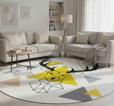 Vinyl teppich geometrisch geometrischer hirsch - TenStickers