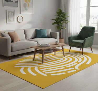 Alfombra vinílica geométrica arte abstracto huella - TenVinilo