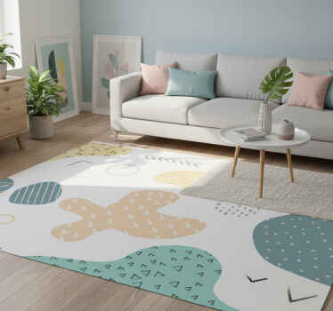 Vinyl teppich geometrisch grunge muster - TenStickers