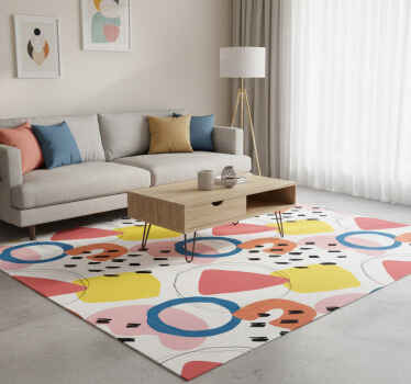 Vinyl teppich geometrisch mit kunstmotiv - TenStickers