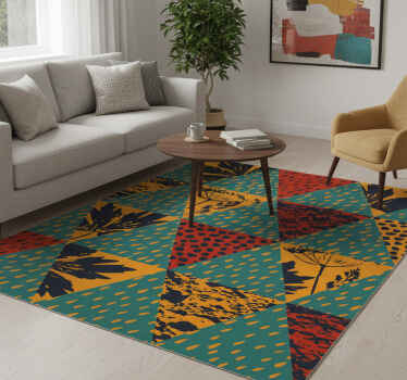 Vinyl teppich geometrisch regen geometrische kunst - TenStickers