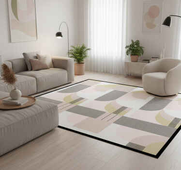 Vinyl teppich geometrisch in pastellfarben urban - TenStickers