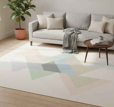Vinyl teppich geometrisch bunte wandkunst dreiecke - TenStickers
