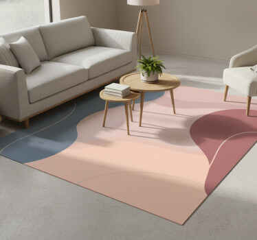 Vinyl teppich geometrisch in sanften wandfarben - TenStickers