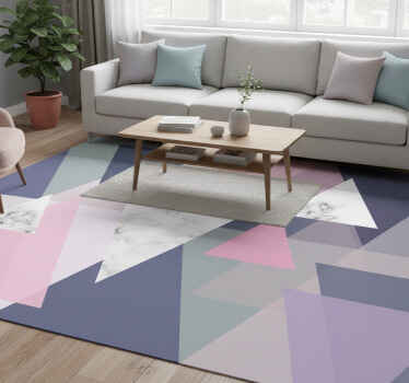 Vinyl teppich geometrisch 3d wandkunst dreiecke - TenStickers