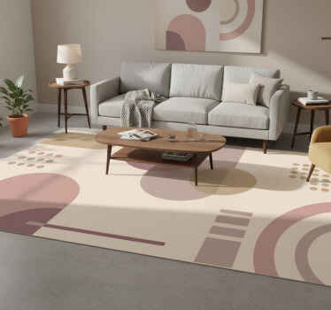 Vinyl teppich geometrisch grau und braun - TenStickers