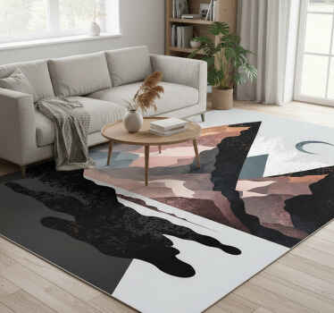 Vinyl teppich geometrisch nordische berglandschaft - TenStickers