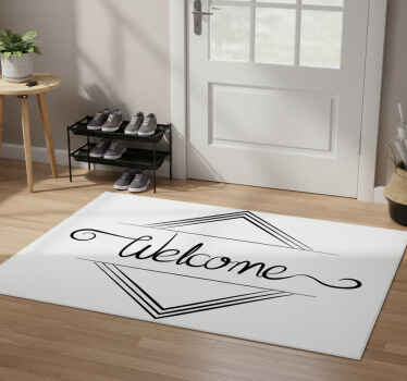 Entrance hall vinyl rug minimalist welcome style - TenStickers