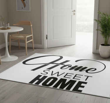 Entrance hall vinyl rug home sweet home stickers 1 - TenStickers