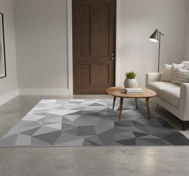 Entrance hall vinyl rug in various grey abstracts - TenStickers