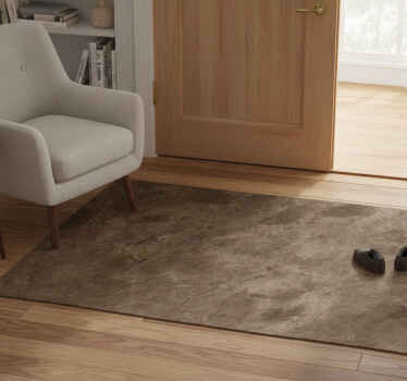 Entrance hall vinyl rug in brown rustic stone pattern - TenStickers