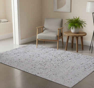 Light grey cement entrance hall vinyl rug - TenStickers