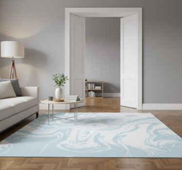 Entrance hall vinyl rug light blue marble design - TenStickers