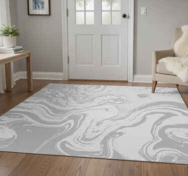 Entrance hall vinyl rug light grey marble design - TenStickers