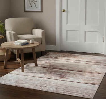 Entrance hall vinyl rug in light brown wood planks - TenStickers