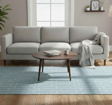 Entrance hall vinyl rug light blue brick pattern - TenStickers