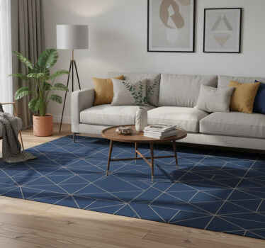 Vinyl teppich wohnzimmer geometrisches dreieck prisma - TenStickers