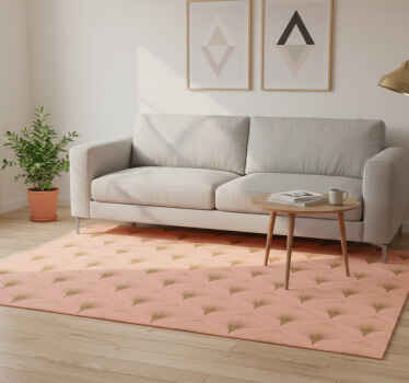Vinyl teppich wohnzimmer mit goldenem pfeilmuster - TenStickers