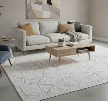 Grey vinyl rug with african fabric design - TenStickers