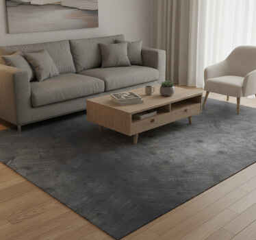Grey vinyl rug in dark steel color - TenStickers