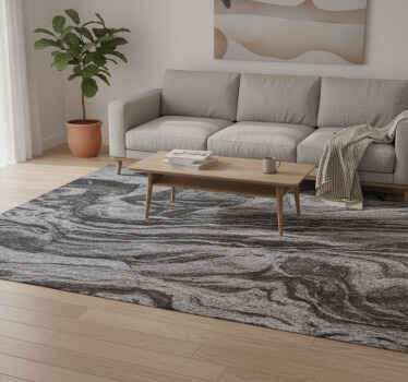 Natural grey texture grey vinyl rug - TenStickers