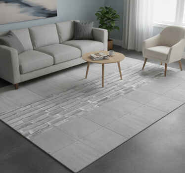 Grey vinyl rug with concrete effect panels - TenStickers