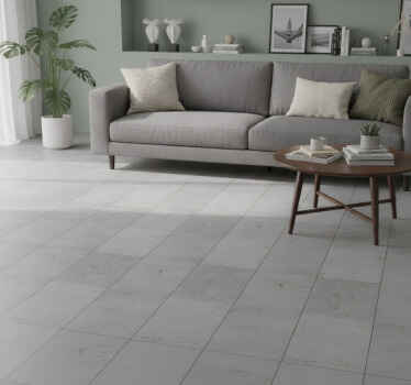 Grey vinyl rug concrete mosaic - TenStickers