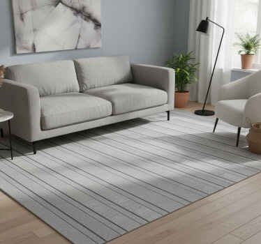 Grey vinyl rug with grey stripes - TenStickers
