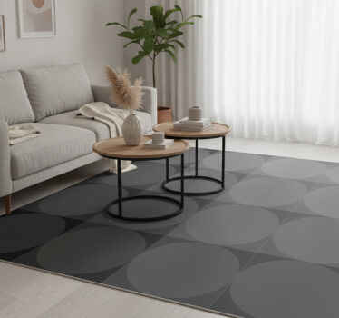 Grey vinyl rug with a sophisticated design - TenStickers