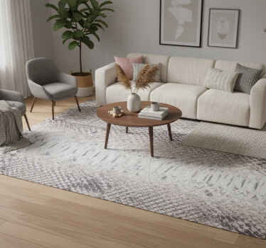 Grey vinyl rug in grey snake print pattern - TenStickers