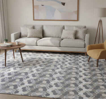 Grey vinyl rug barcelona marengo - TenStickers
