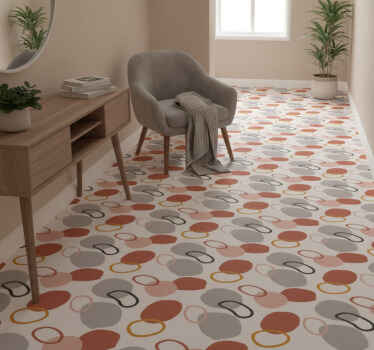 Passatoia corridoio vinile pois geometrici colorati - TenStickers