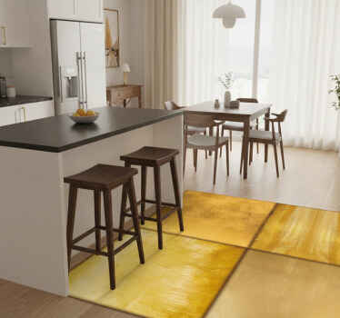 Yellow vinyl rug with golden textured surface - TenStickers