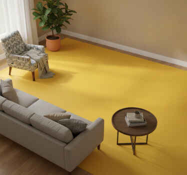Yellow vinyl rug in vibrant yellow tones - TenStickers