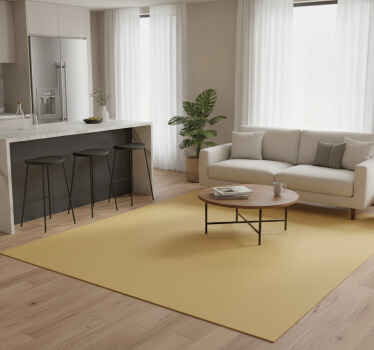 Yellow vinyl rug in mustard hues - TenStickers