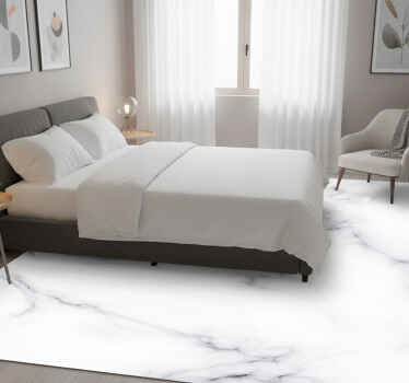 Tapis vinyle blanc aux tourbillons marbrés élégants - TenStickers
