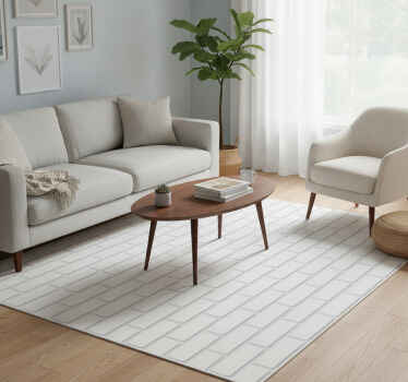 Tapis vinyle blanc brique blanche - TenStickers