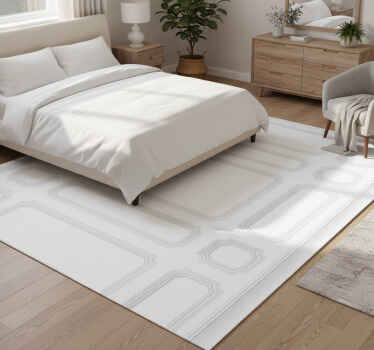 Tapis vinyle blanc à motifs classiques - TenStickers