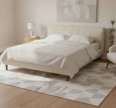 Tapis vinyle blanc tons blancs rétro - TenStickers