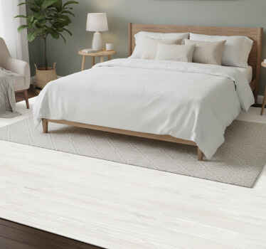 Tapis vinyle blanc bois blanc - TenStickers