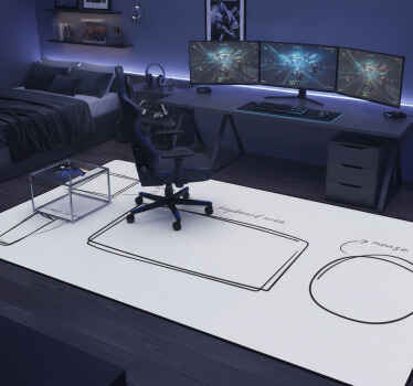 Tapis vinyle blanc pour espace de jeu - TenStickers