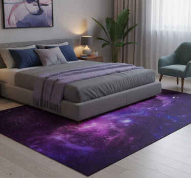 Vinyl teppich lila abstrakte lila galaxie - TenStickers