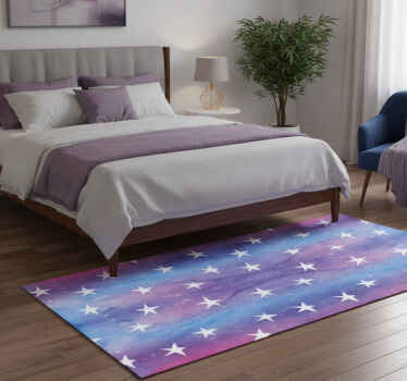 Vinyl teppich lila mit sternen und kosmosstruktur - TenStickers